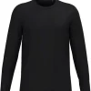 Herren T-shirt langarm schwarz LS.L02074
